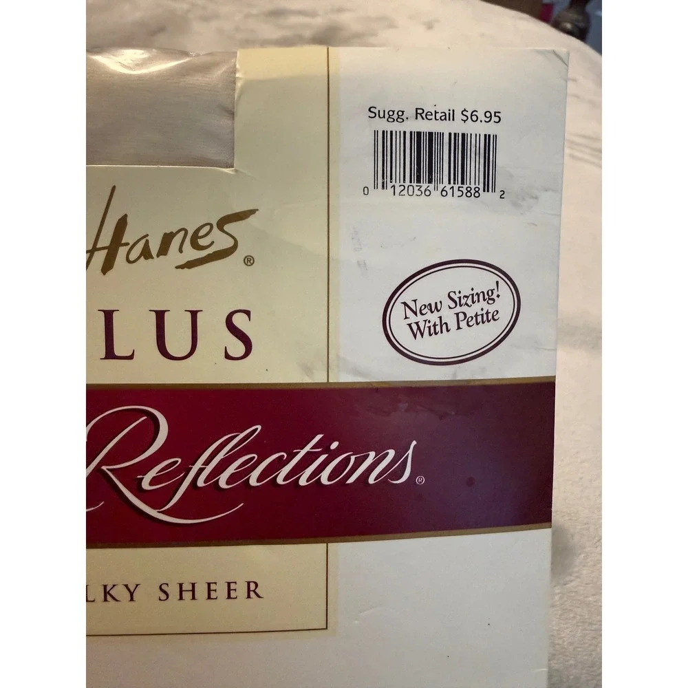 Hanes Silk Reflections Plus Silky Sheer‎ 2X Pearl Vintage NIP
